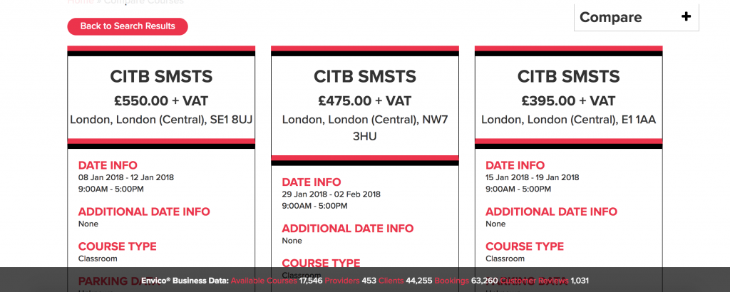 comparing courses